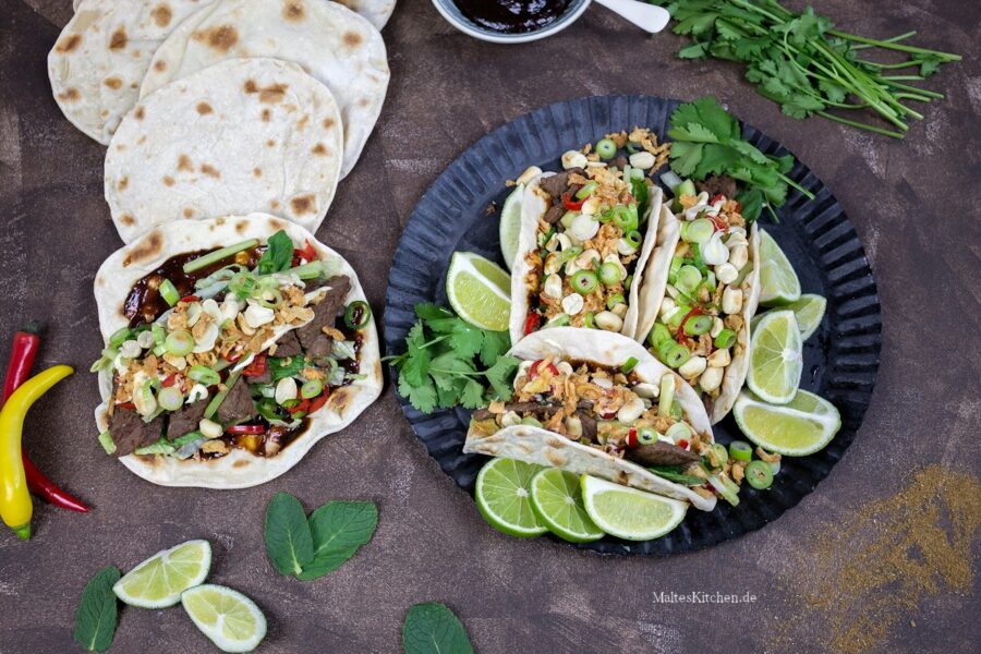 Rezept für selbstgemachtes Wraps mit Rindfleisch