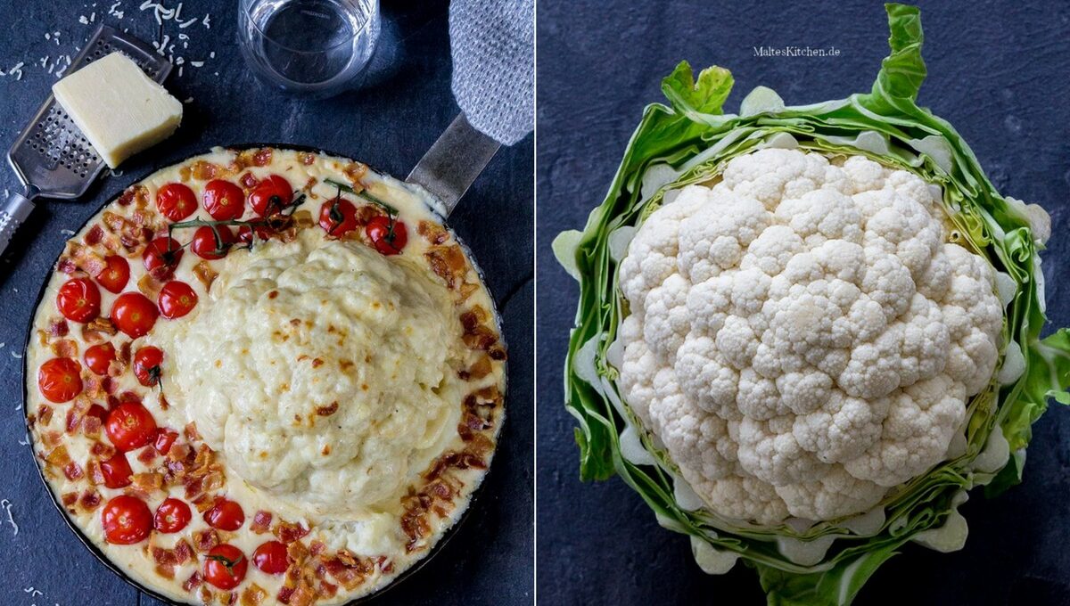 Rezept für Blumenkohl in Käsesauce