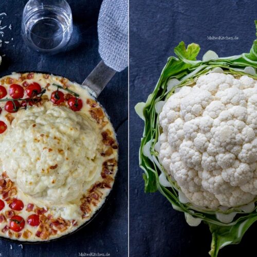 Rezept für Blumenkohl in Käsesauce