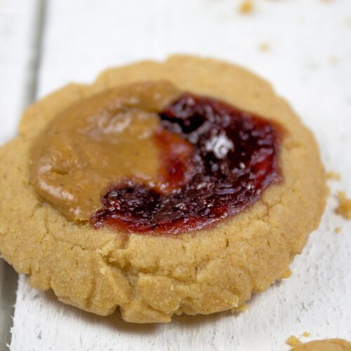 Rezept für Erdnussbutter Cookies mit Marmelade