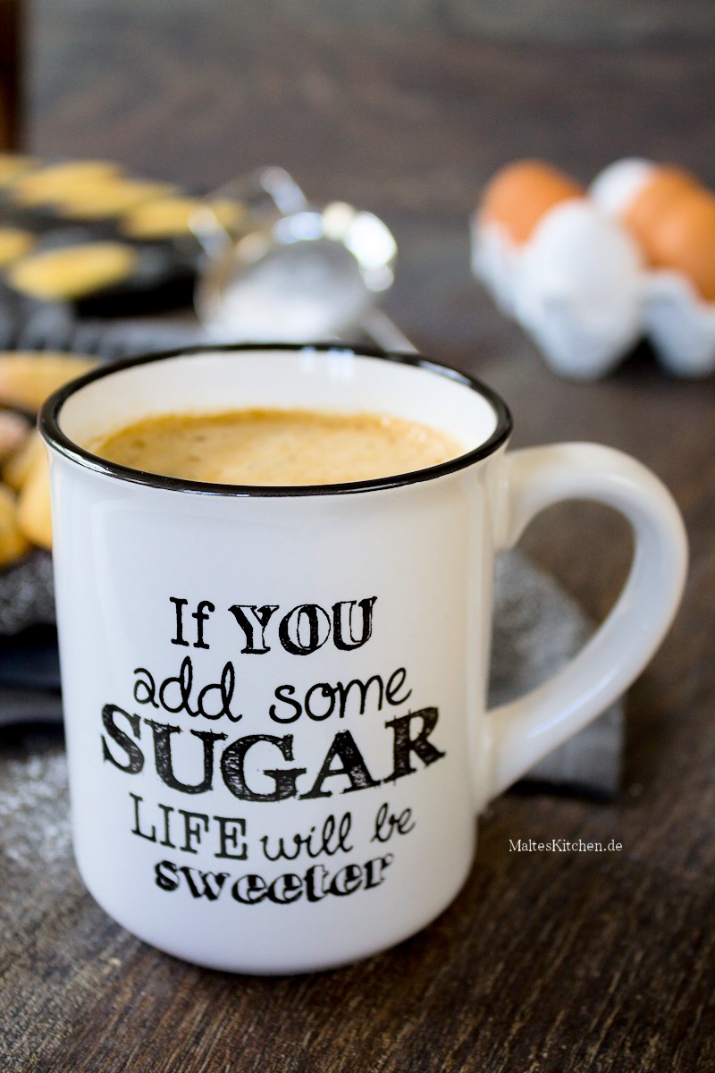 Kaffee passt super zu den Madeleines