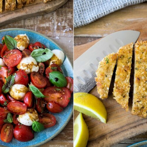 Rezept für Parmesanschnitzel mit Tomatensalat