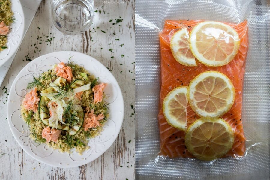 Sous Vide Lachs mit Couscous