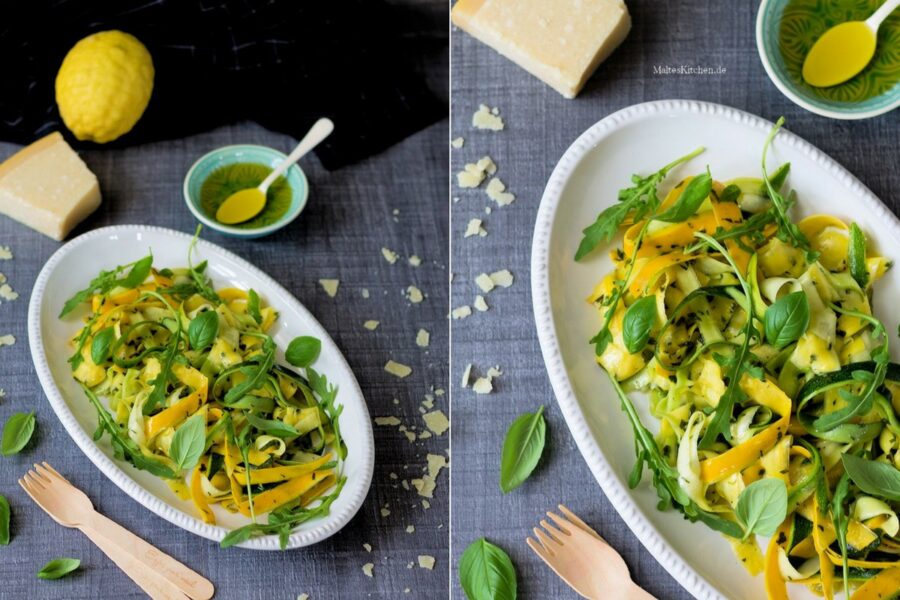 Rezept für einen Zucchinisalat mit Minze