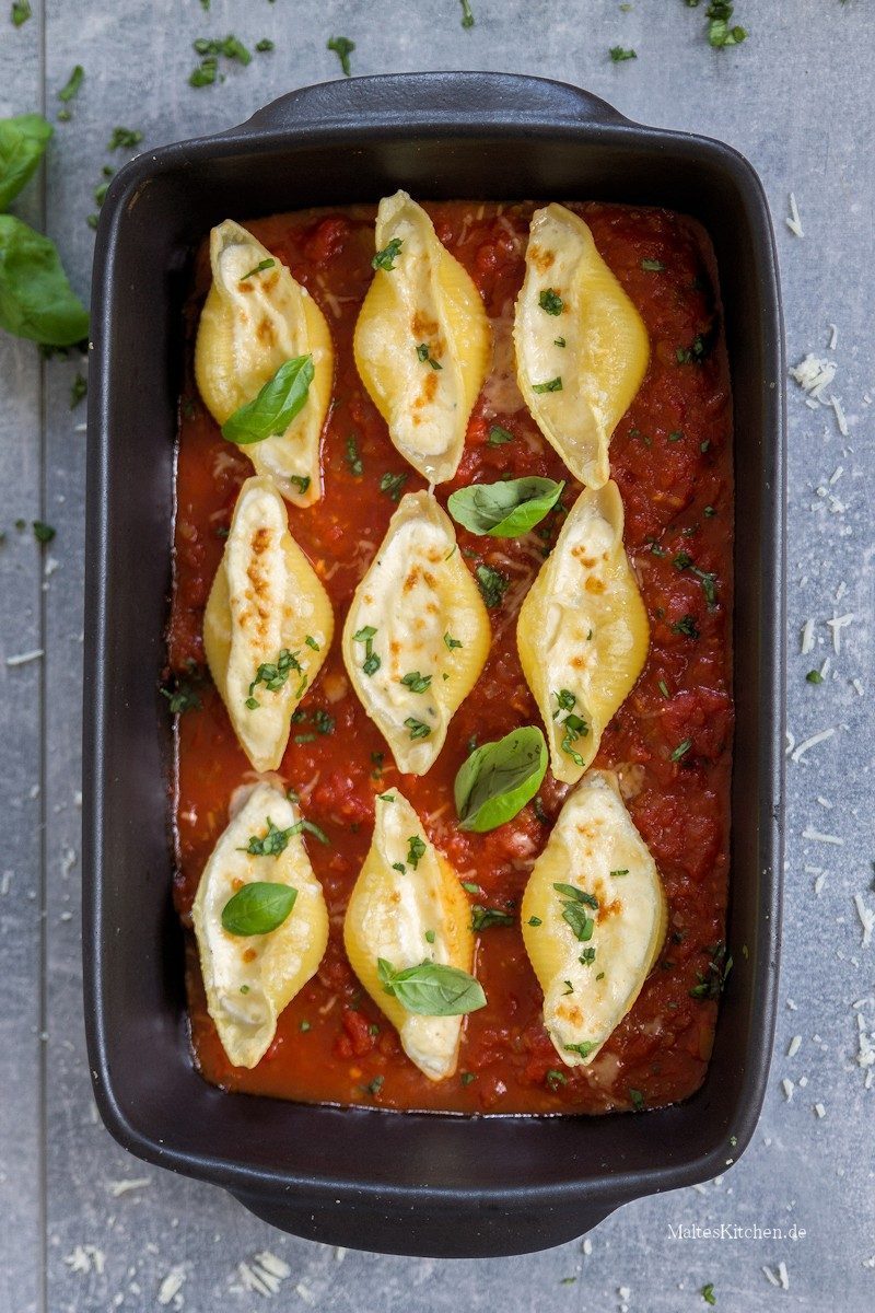 Gefüllte Muschelnudeln mit Ricotta-Füllung