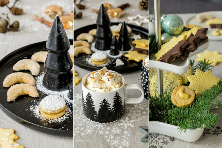 Weihnachtsplätzchen Zitronentaler und Walnuss-Kipferl