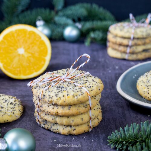 Rezept Weihnachtsplätzchen für Orangen-Mohn-Taler