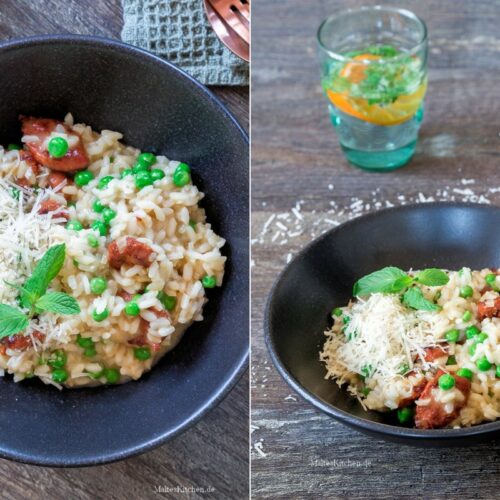 Rezept Risotto mit Chorizo und Erbsen