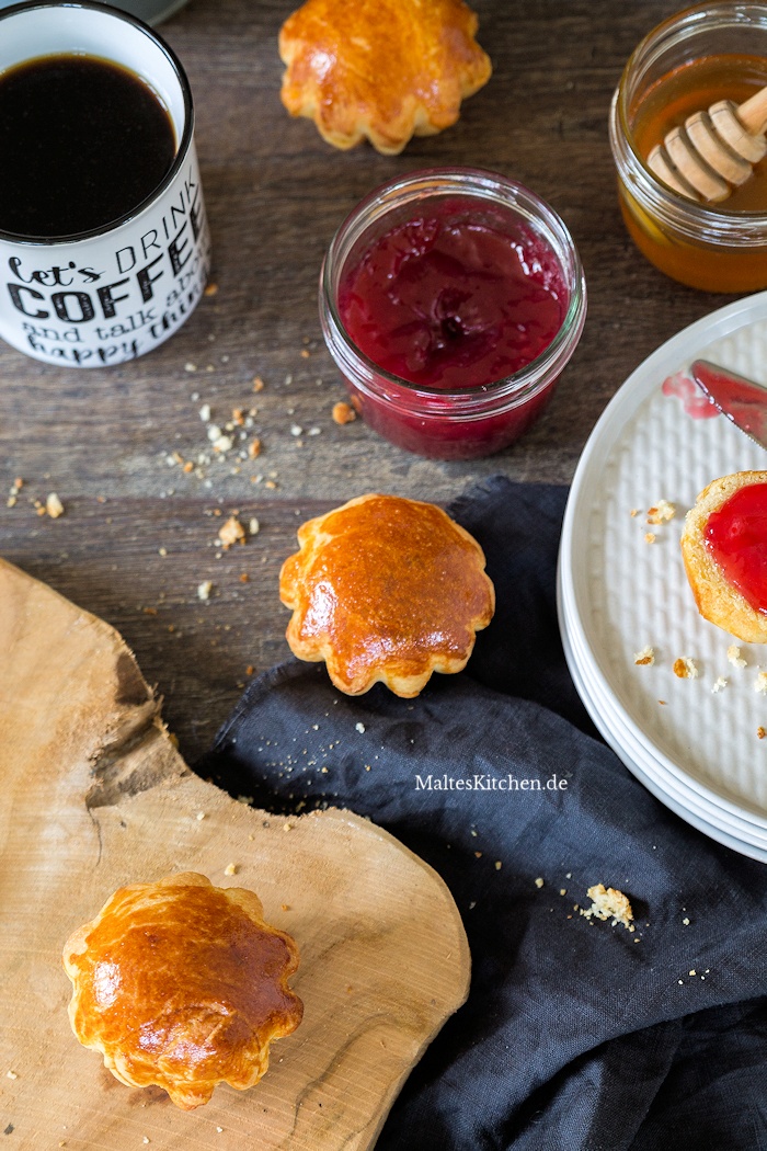 Selbstgebackene Brioche mit Buttergeschmack