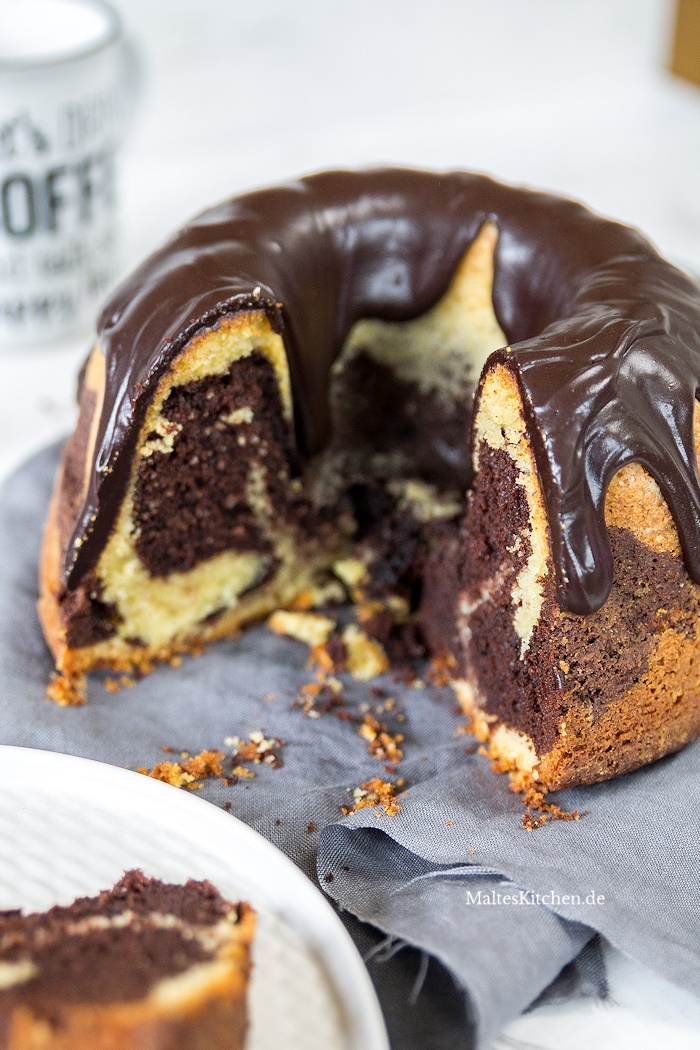 Marmorkuchen mit Schokolade