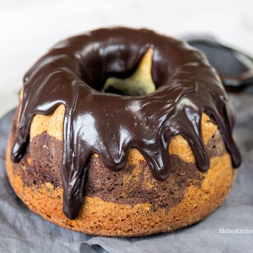 Rezept für Marmorkuchen mit Schokoglasur