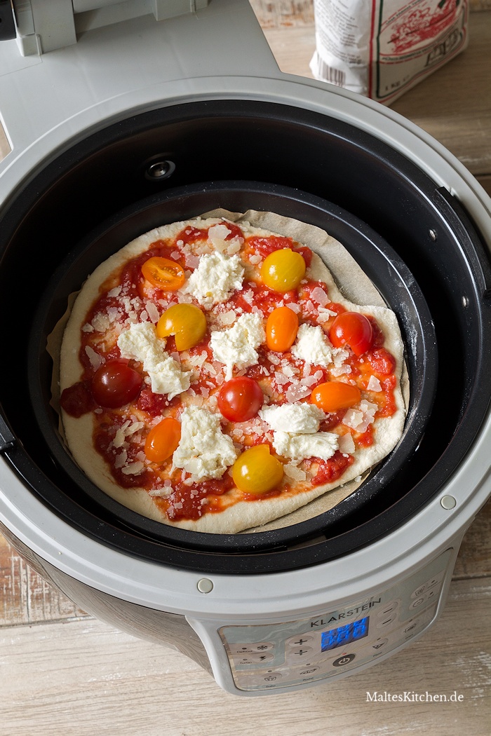 Pizza in der VitAir Turbo Heißluftfritteuse von Klarstein