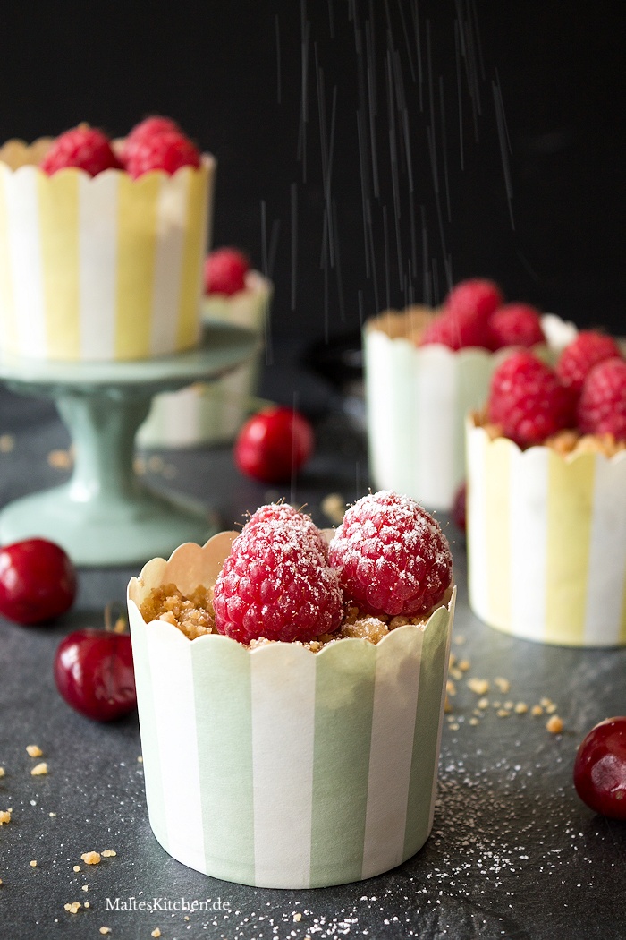 Cremige Cheesecake Cupcaks mit Himbeeren