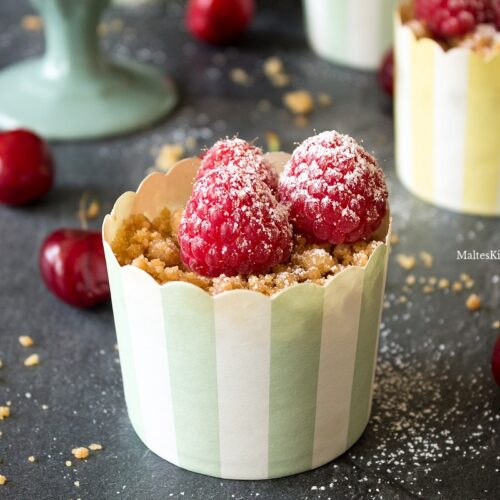 Rezept für leckere Cheesecake Cupcakes mit Himbeeren
