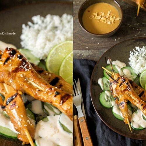 Rezept Hähnchen Satè-Spieße mit Erdnusssauce