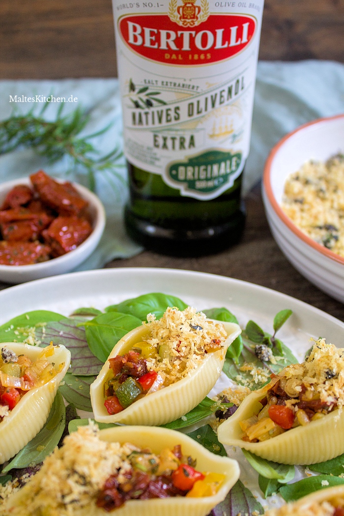 Conchiglioni mit Bertolli Natives Olivenöl Extra