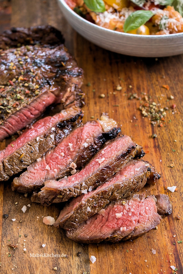 Gegrilltes Rib-Eye Steak mit Orangen-Fenchel-Rub