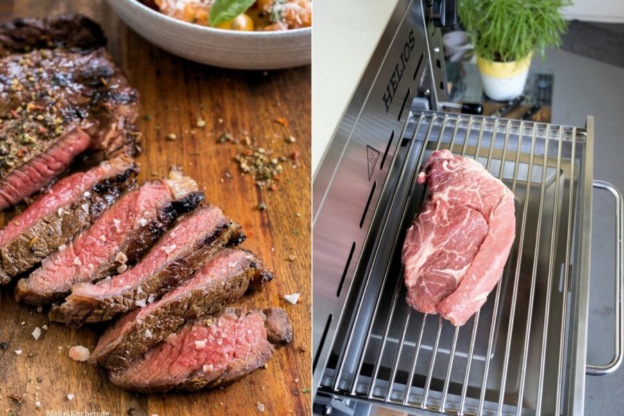Saftig gebeeftes Rib-Ey-Steak vom Meateor Helios