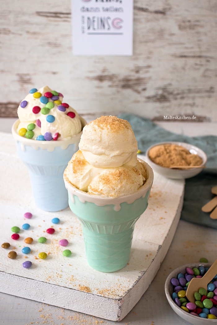 Frozen Joghurt mit Apfelzucker und Scokodrops