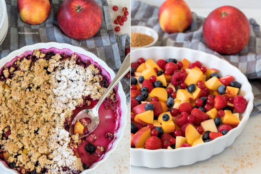 Rezept Beeren Crumble mit Haferflocken-Streusel