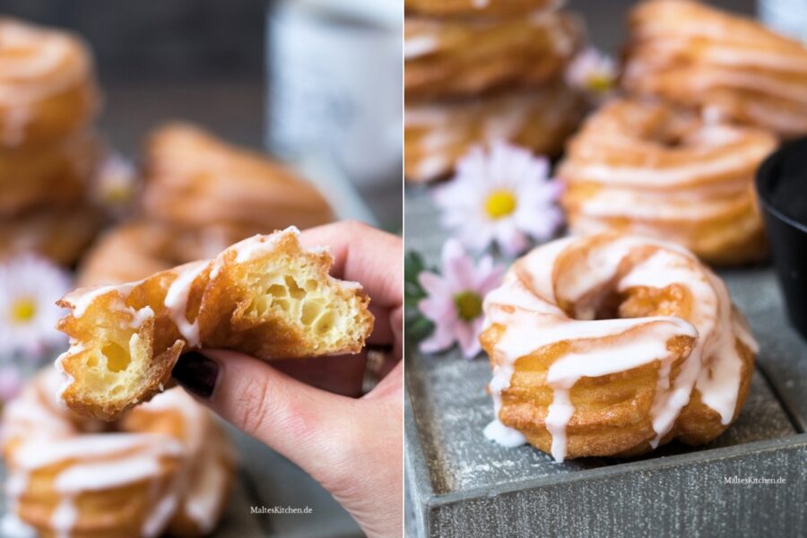 Rezept für selbstgemachte Spritzkuchen mit Zuckerguss