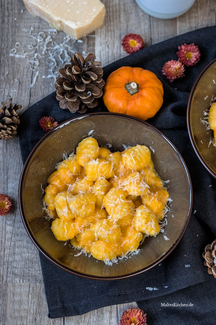 Cremige Kürbissauce mit Gnocchi