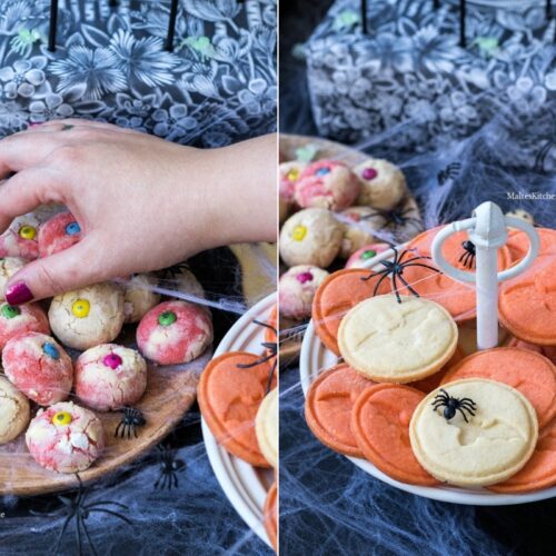 Rezept für Halloween Augen-Cookies und Fledermaus-Kekse