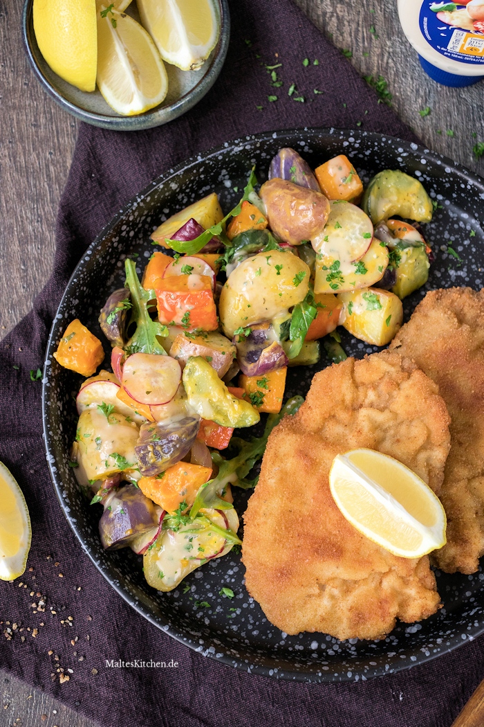 Kartoffel-Kürbis-Salat aus dem Ofen