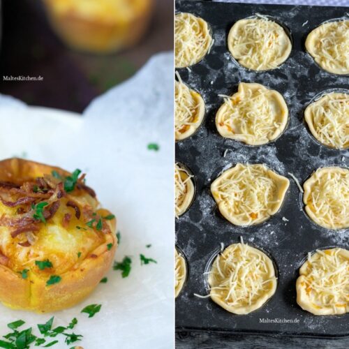 Rezept für Mini-Kürbis-Quiches mit Speck