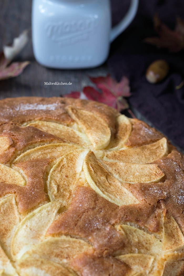Apfelkuchen aus Rührteig