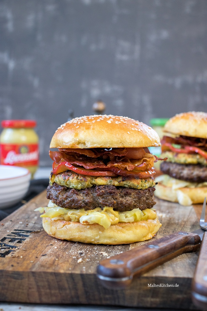 Leckerer Hausmannskost Burger