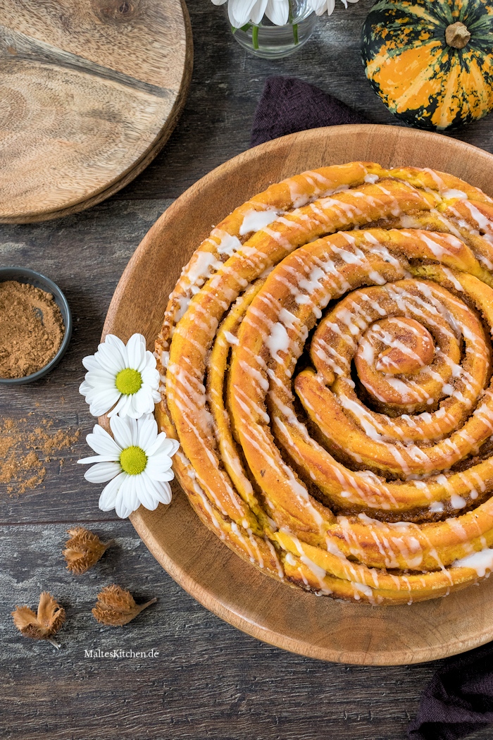 Supe r leckere Hefeteig Schnecke mit Pumpkin Spice