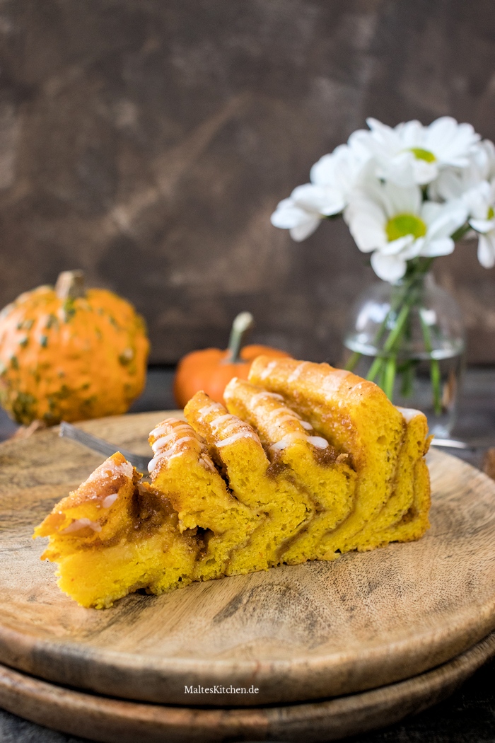 Leckere Kürbis Schnecke mit Pumpkin Spice