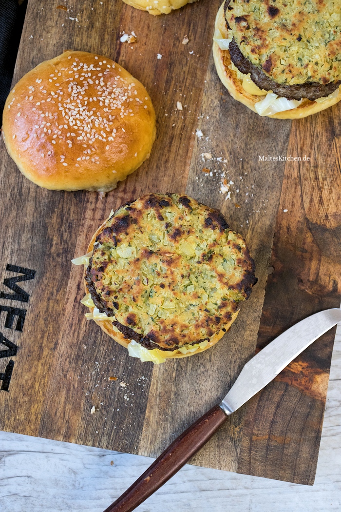 Gebratene Zwiebel-Senf-Kruste