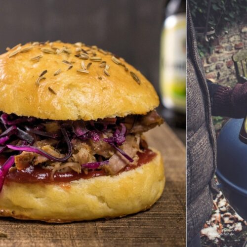 Rezept Pulled Pork mit Cranberry-Ketchup und Rotkohlsalat