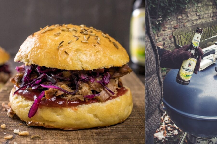 Rezept Pulled Pork mit Cranberry-Ketchup und Rotkohlsalat