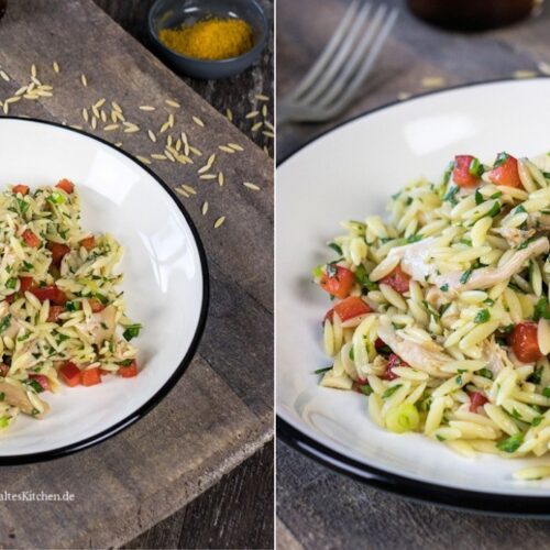 Rezept Hähnchensalat mit Nudeln