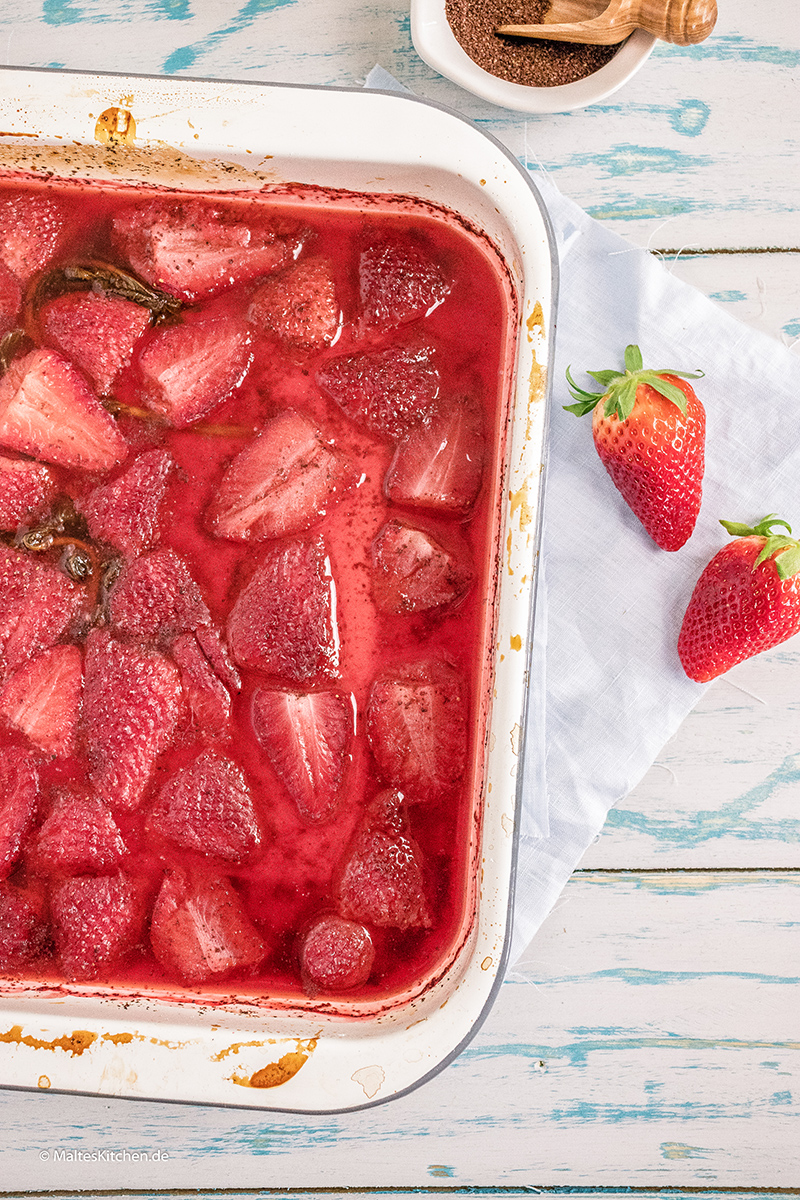 Süße Erdbeeren aus dem Backofen