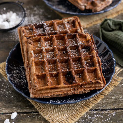 Schokoladige Brownie-Waffeln.
