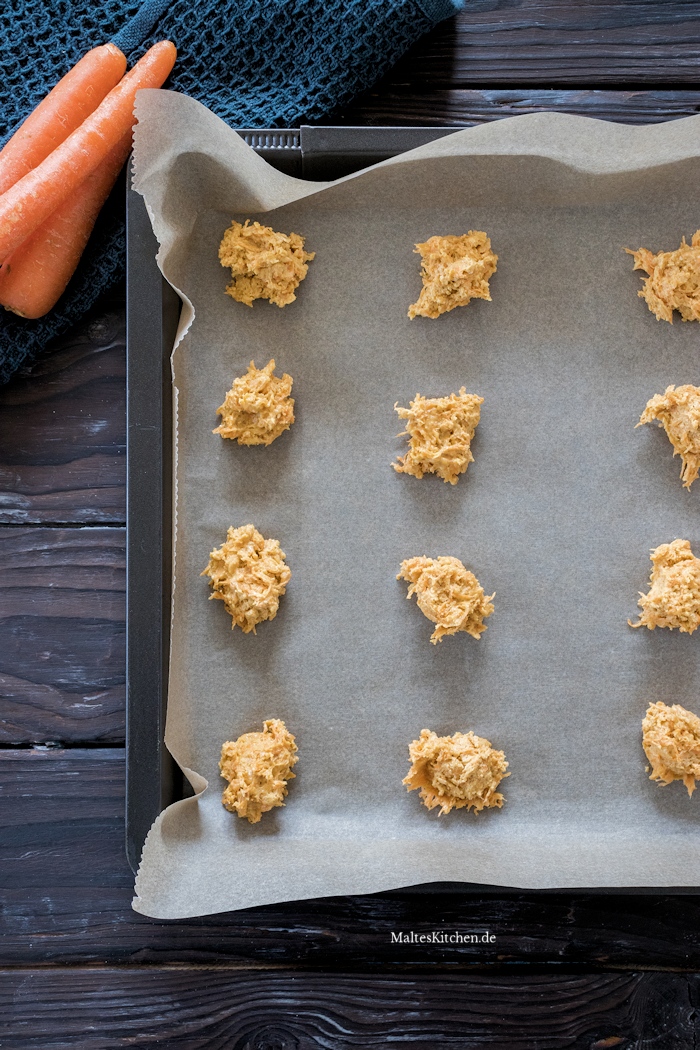 Cookies Teig auf dem Backblech