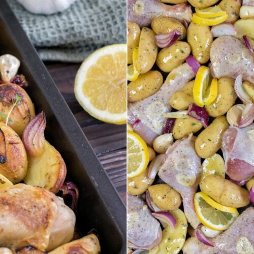 Rezept für Knoblauch-Hähnchen aus dem Ofen