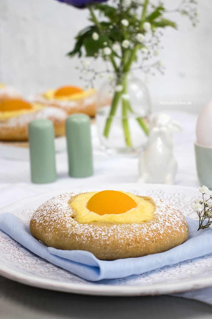 Spiegeleier mit Puddingfüllung