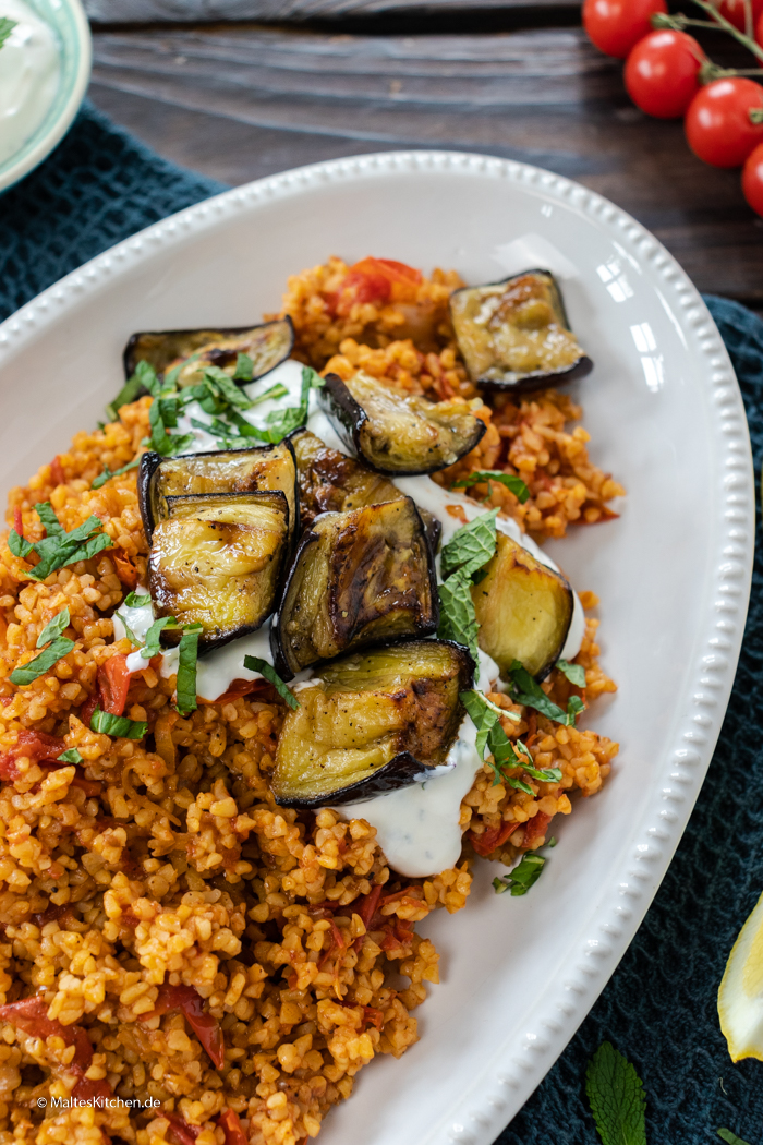 Couscous mit Auberginen und Tomaten