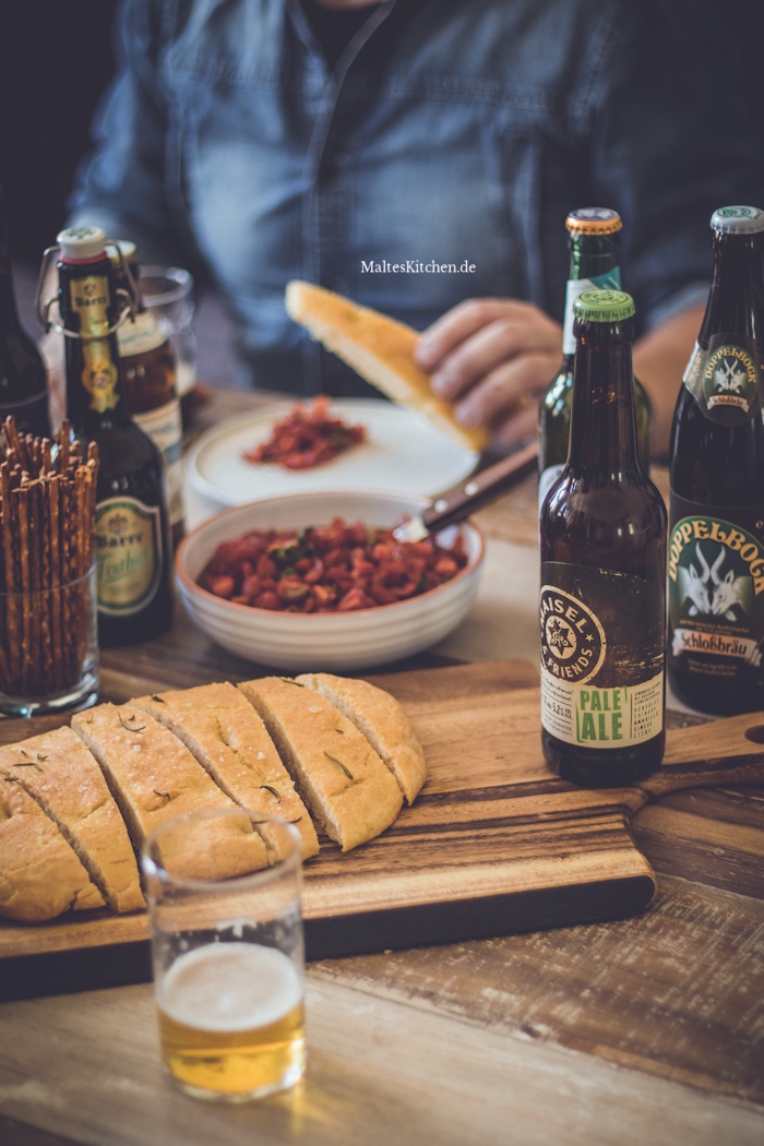 Es gab leckere Beilagen zum Bier Tasting von BierSelect