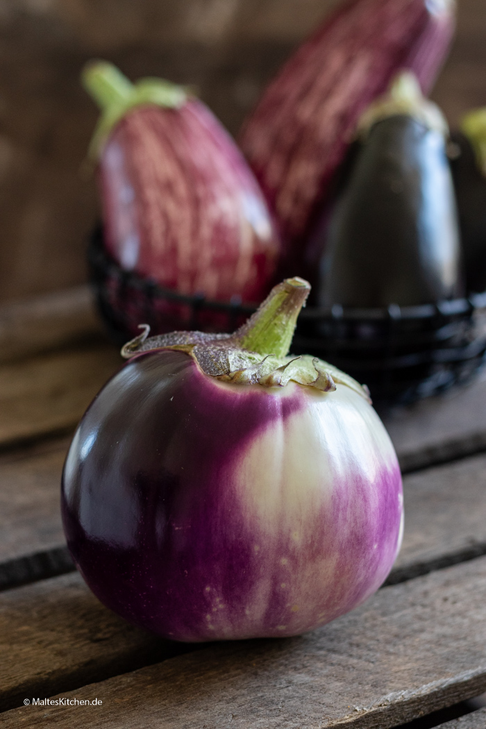 Violett bauchige Aubergine