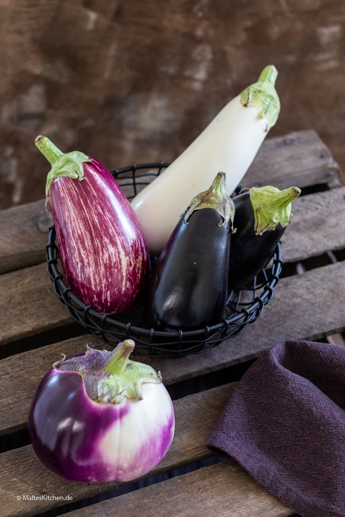 Verschiedenen Sorten der Aubergine