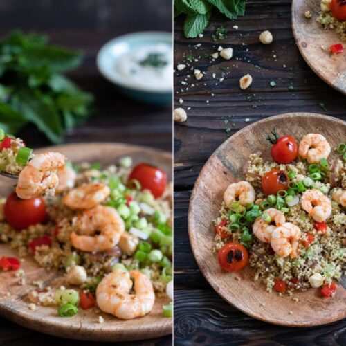 Rezept für ein sommerliches Couscous mit Garnelen