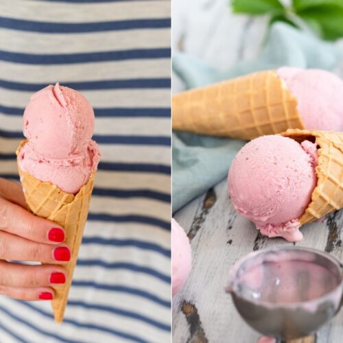 Rezept für selbstgemachtes Erdbeereis wie beim Italiener