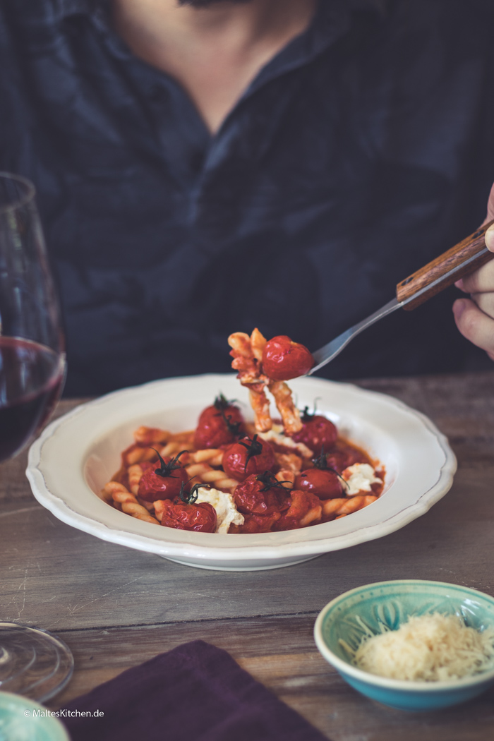 Leckere Pasta zum Abendessen
