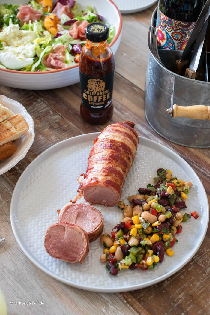 Saftiges Schweinefilet im Speckmantel